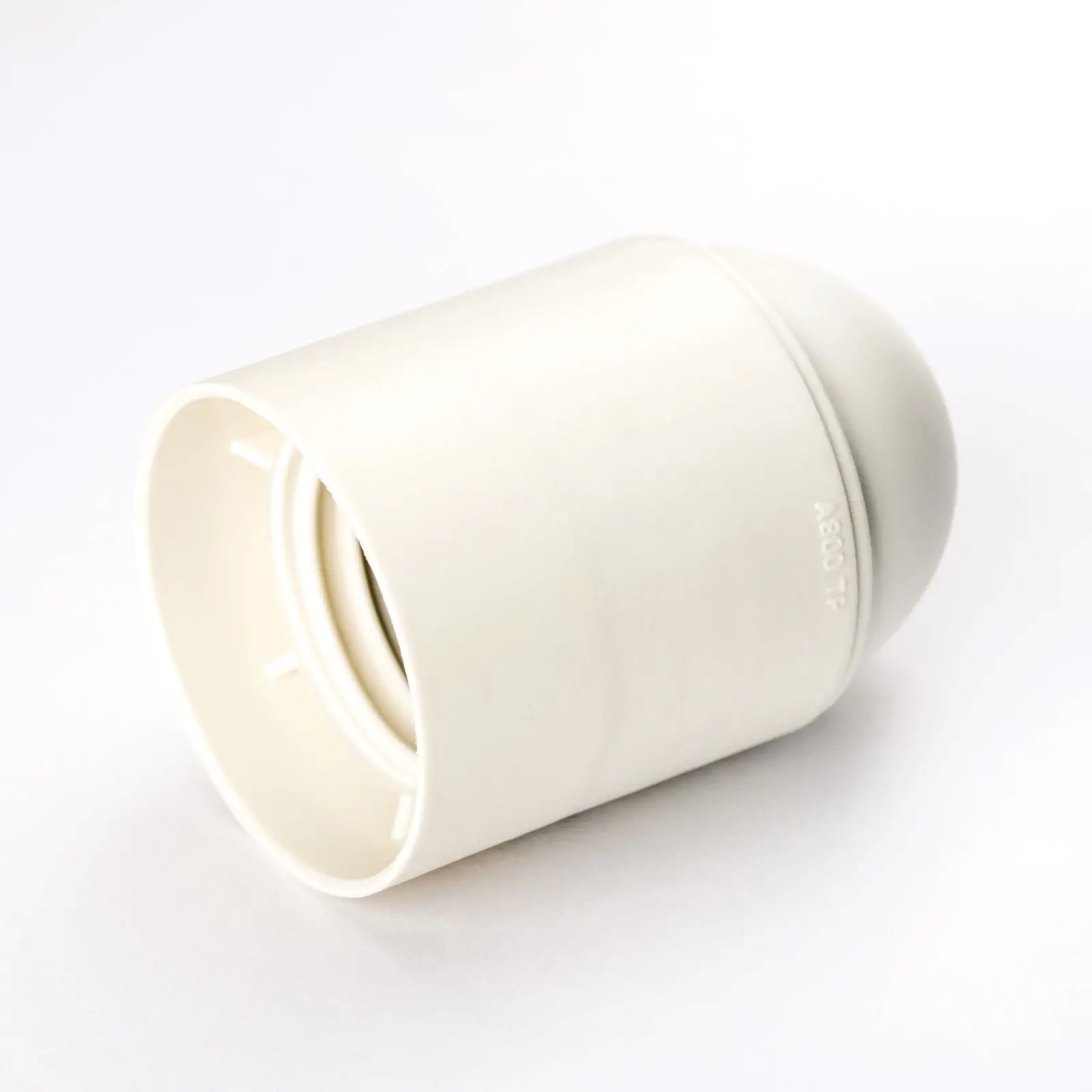 Grlo za sijalicu E27, navoj M10x1, 55 mm, belo