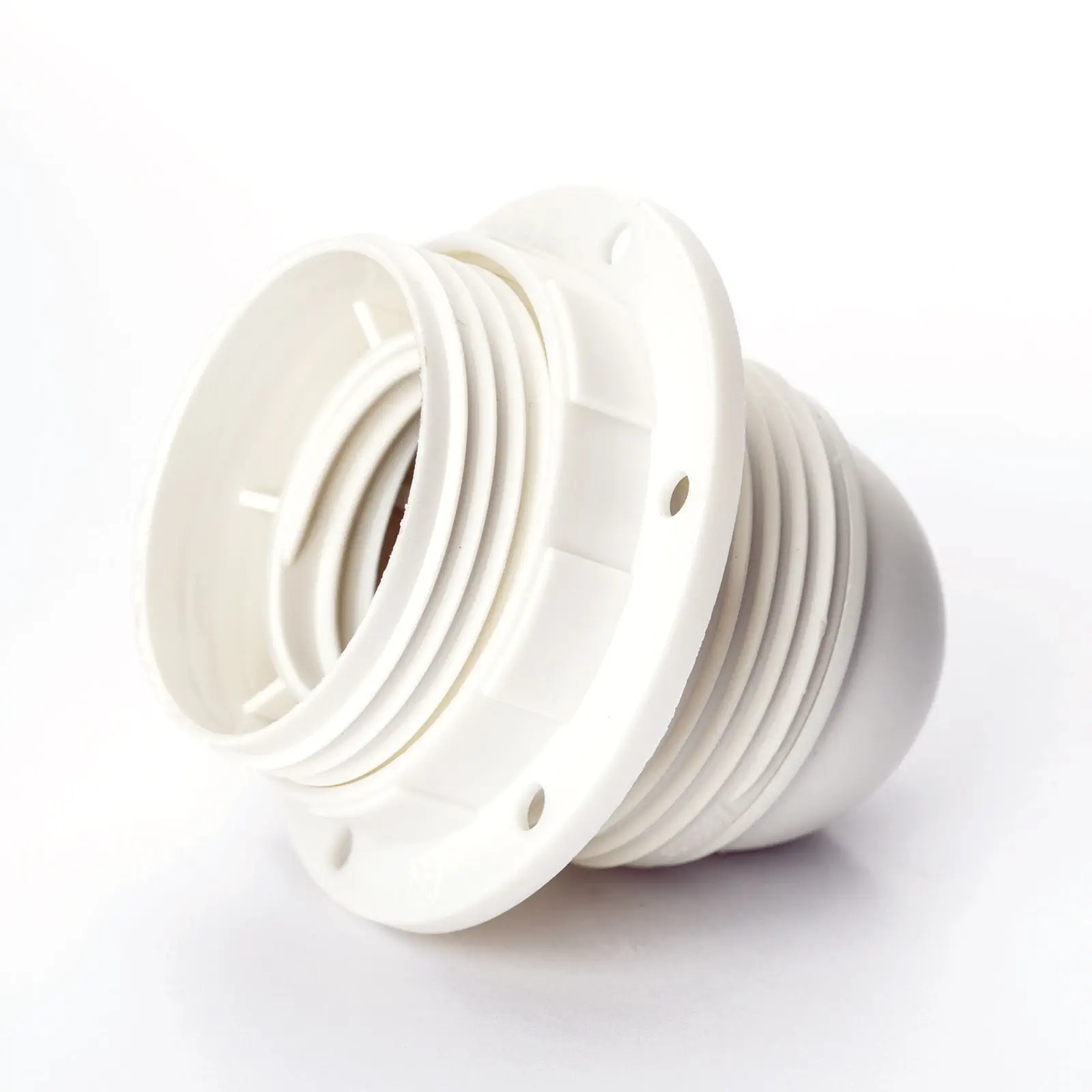 Grlo za sijalicu E27 sa navrtnim prstenom, 54 mm, belo