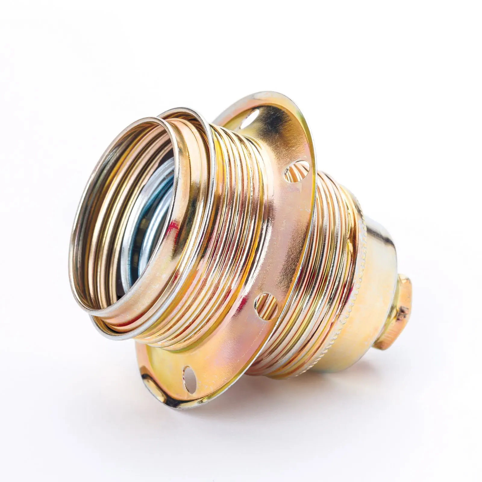 Grlo za sijalicu E27 sa navrtnim prstenom, 59 mm, mesing