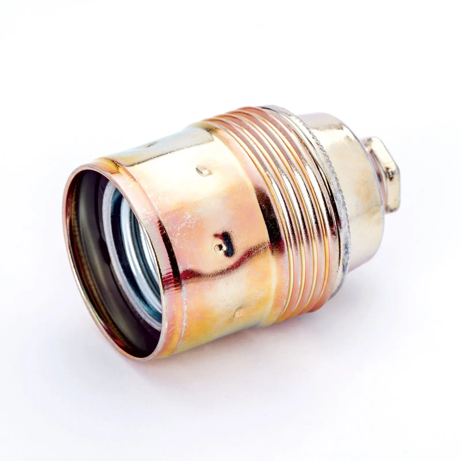 Grlo za sijalicu E27 sa zaštitnim provodnikom, 60 mm, mesing