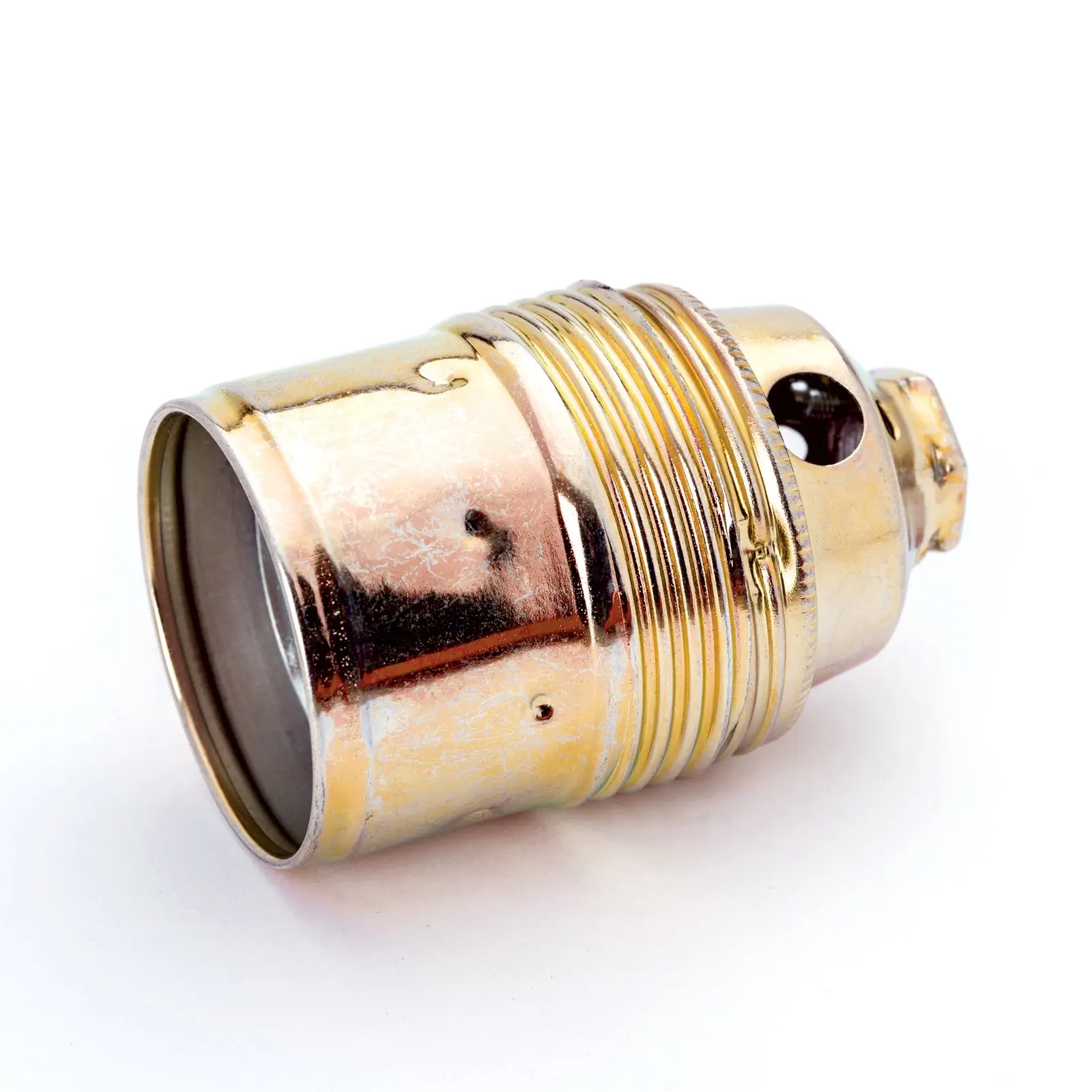 Grlo za sijalicu E27 sa bočnim ulazom kabla, 60 mm, mesing