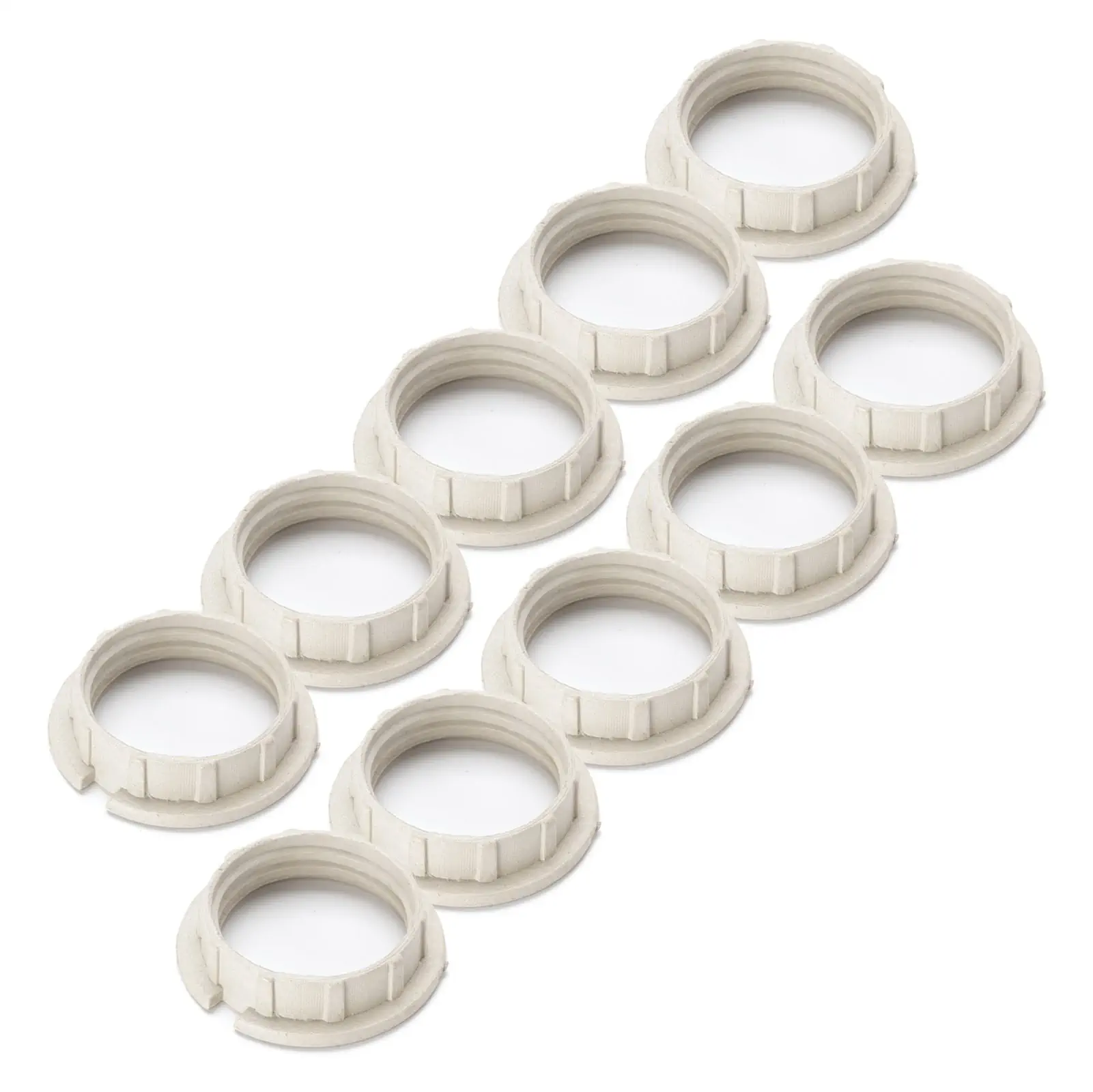 Navojni prsten G9, PVC, Ø 28 mm, beli, 10 komada