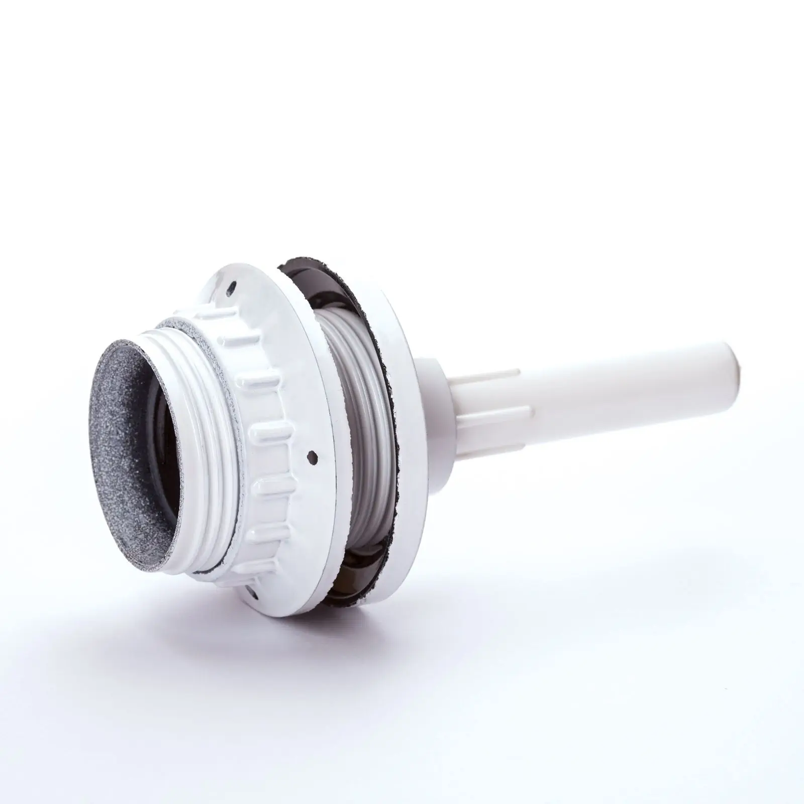 Teleskopsko viseće grlo sa rasterećenjem kabla za E27, belo