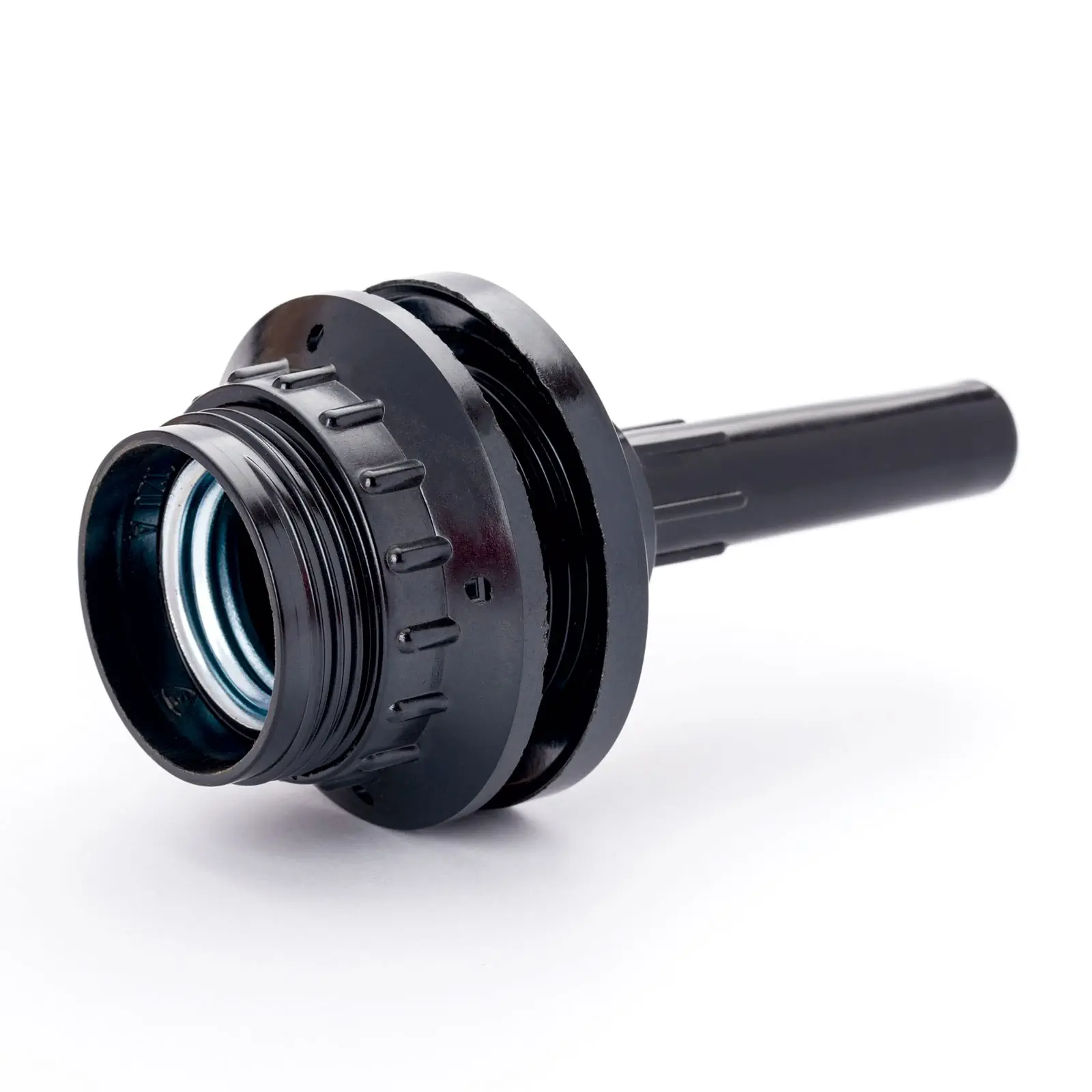 Teleskopsko viseće grlo sa rasterećenjem kabla za E27, crno