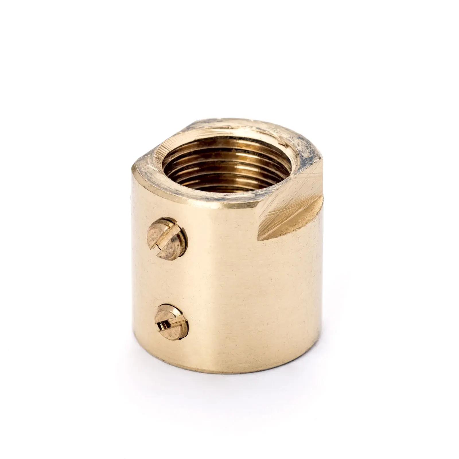 Čaura, 2 zavrtnja za podešavanje, 1/4", mesing