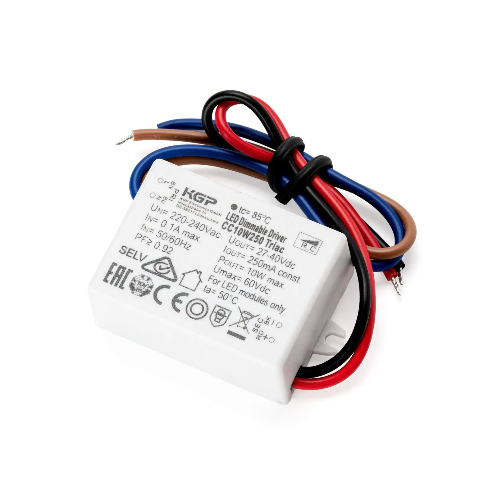 Drajver 10k KGP CC10W250 Triac, 250 mA, 10 W, dimabilan