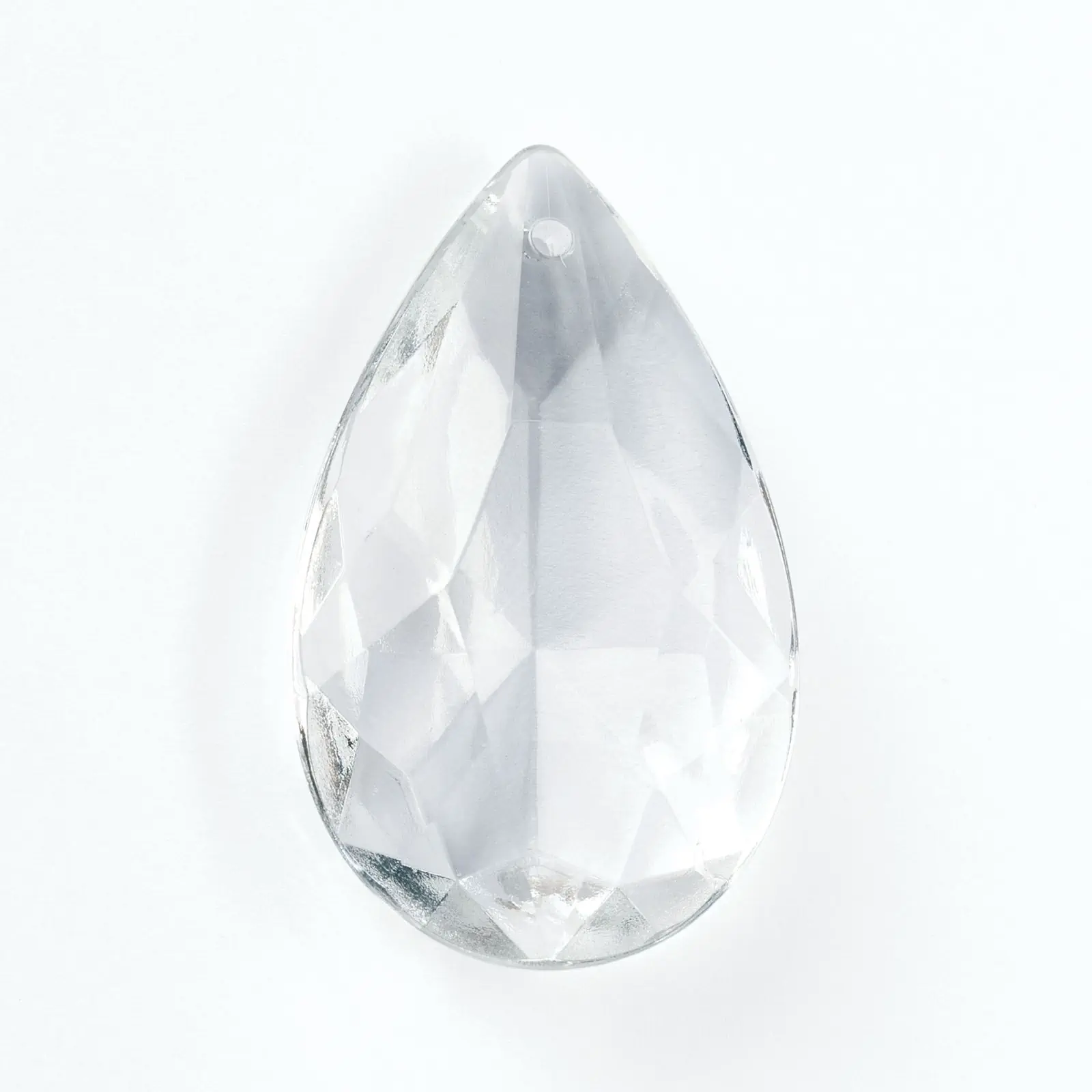 Stakleni privezak badem 28286, 38x24 mm, transparentno