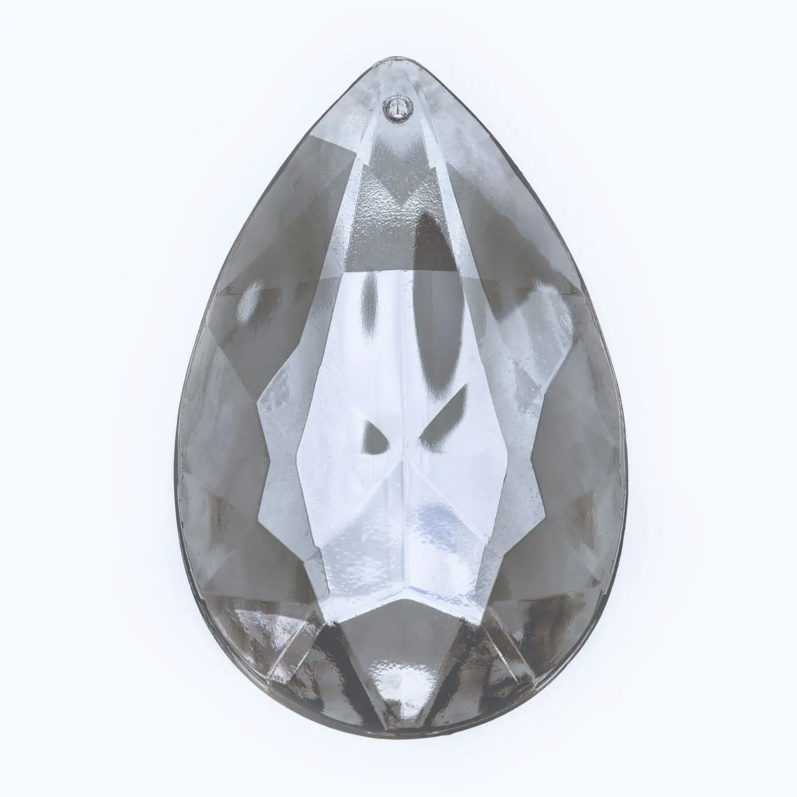 Stakleni privezak badem, presovano staklo, 64x41 mm, transparentno