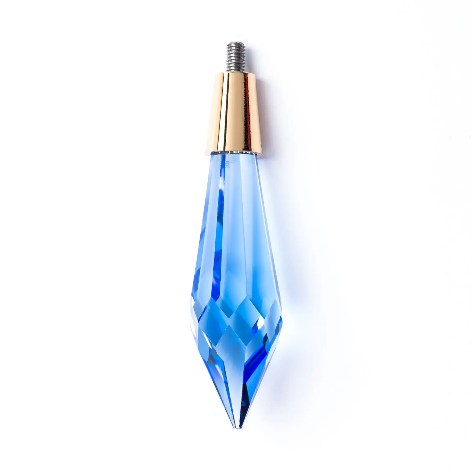 Kristal za luster – šiljati kristal STRASS® Swarovski® Crystal sa rotatorom, 50 × 14 mm, plavi, zlatni