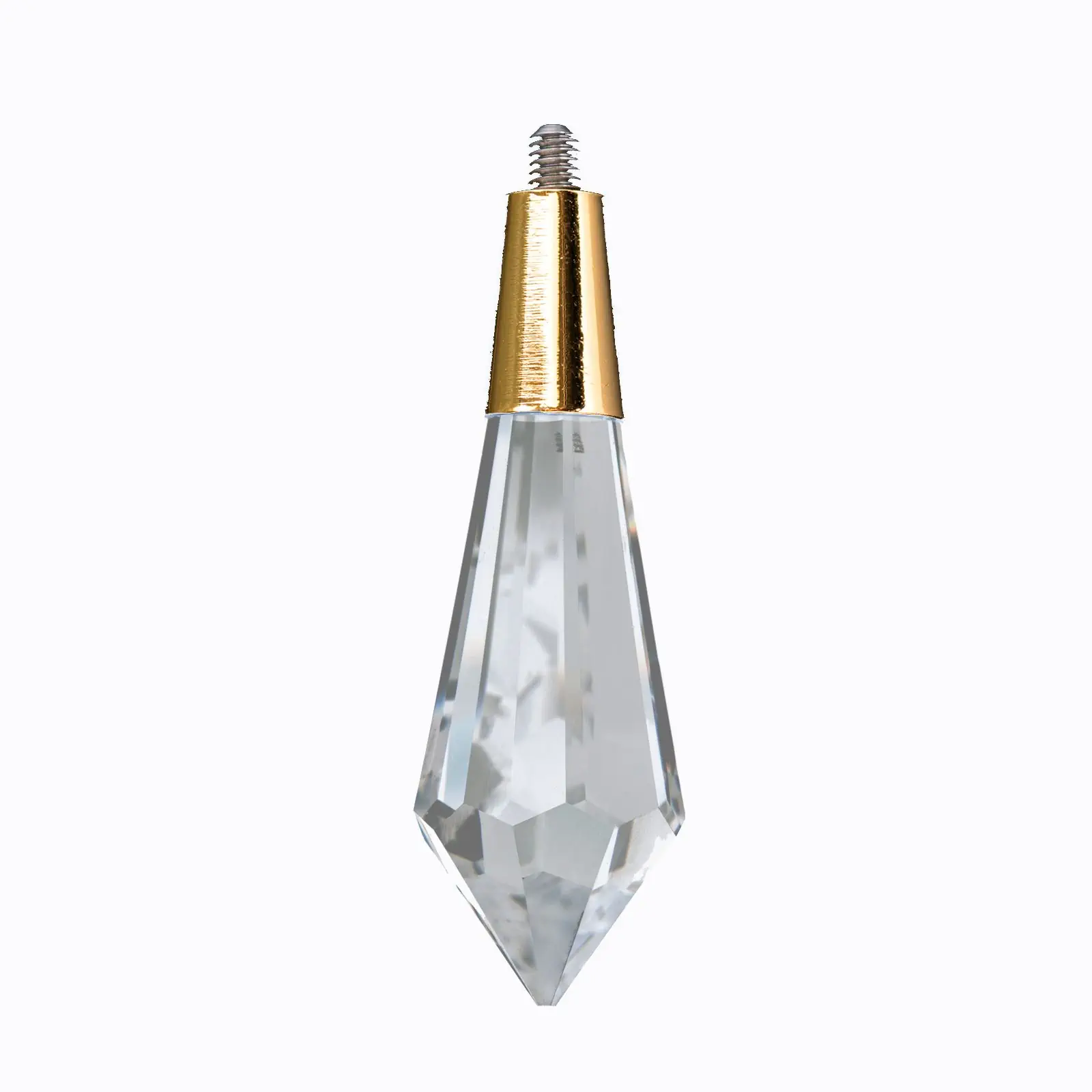 Kristal za luster – šiljati kristal STRASS® Swarovski® Crystal sa rotatorom, 38 × 14 mm, transparentni, zlatni