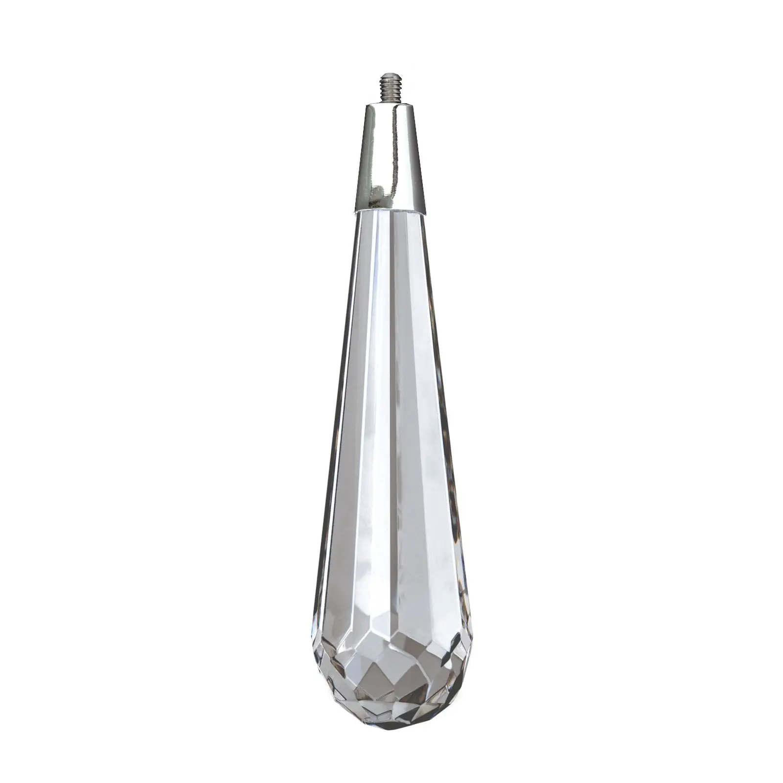 Kristal za luster – kapljice sa rotatorom, 63 × 16 mm, hrom