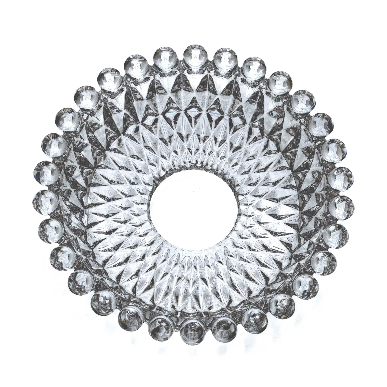 Stakleni bobeche, rupa 26 mm, providno